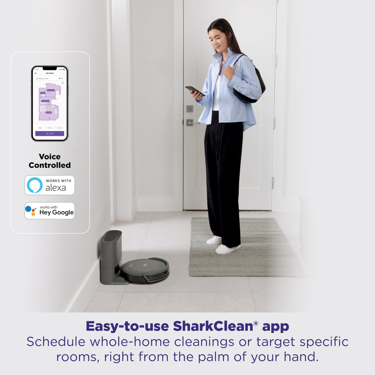 Shark Navigator Robot Vacuum with Bagless Self-Empty Base & LiDAR Navigation RV2120AE