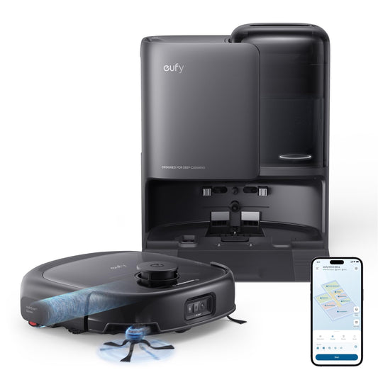 eufy E25 Robot Vacuum & Mop – 20,000Pa Suction, HydroJet System, Auto-Empty Station, DuoSpiral Anti-Tangle Brush