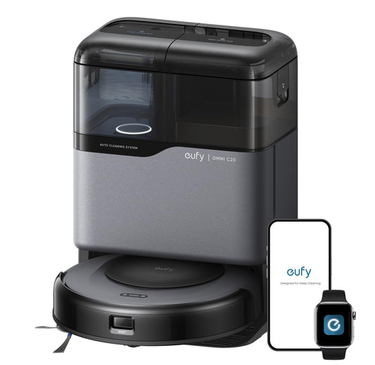 eufy Omni C20 Self-Emptying Robot Vacuum and Mop Combo - 7,000 Pa, Auto Wash & Dry Station