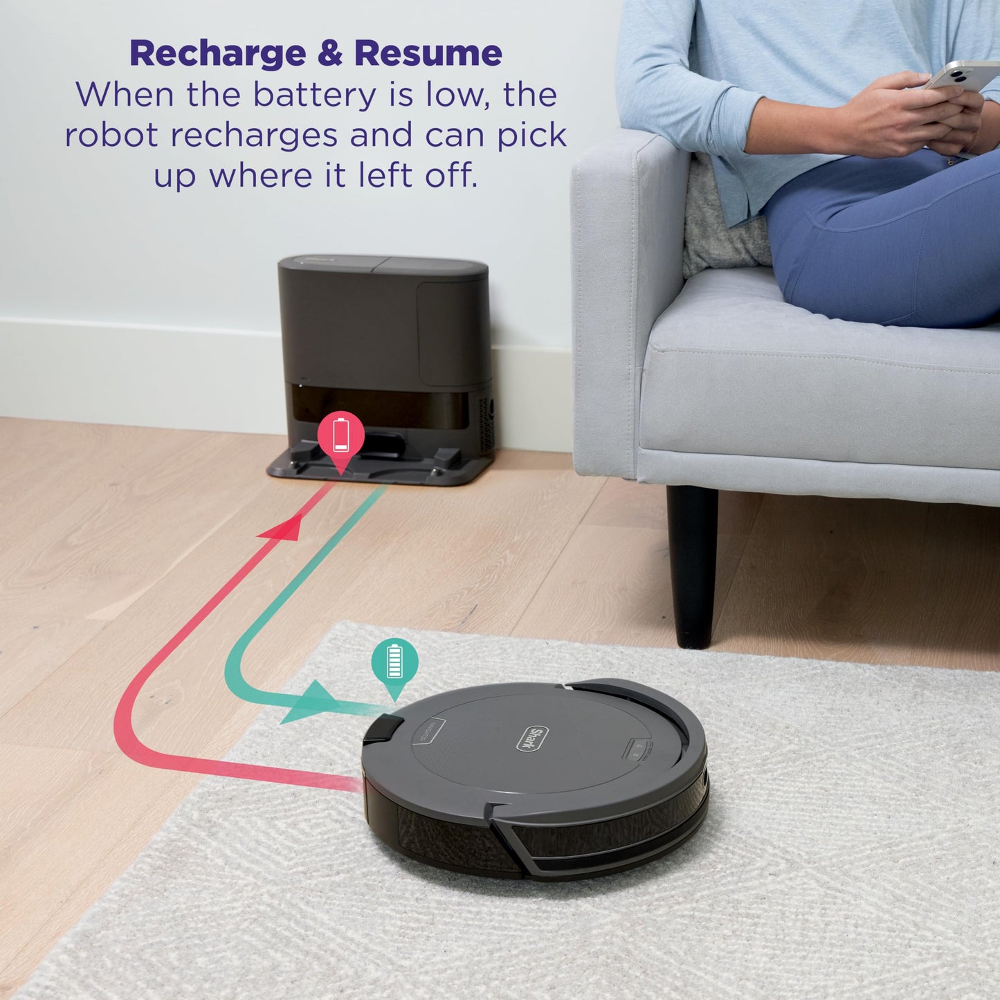 Shark Navigator Robot Vacuum with Bagless Self-Empty Base & LiDAR Navigation RV2120AE